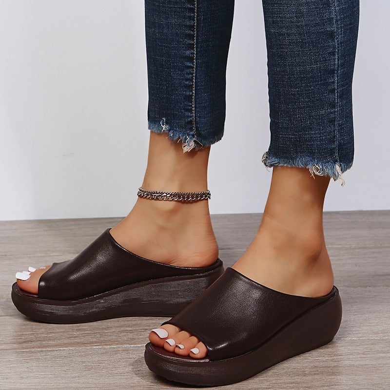 MOTHER'S DAY SALE-49% OFF-Ladies Leather Sole Slippers