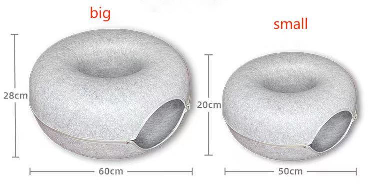 Felt Tunnel Cat Nest Size