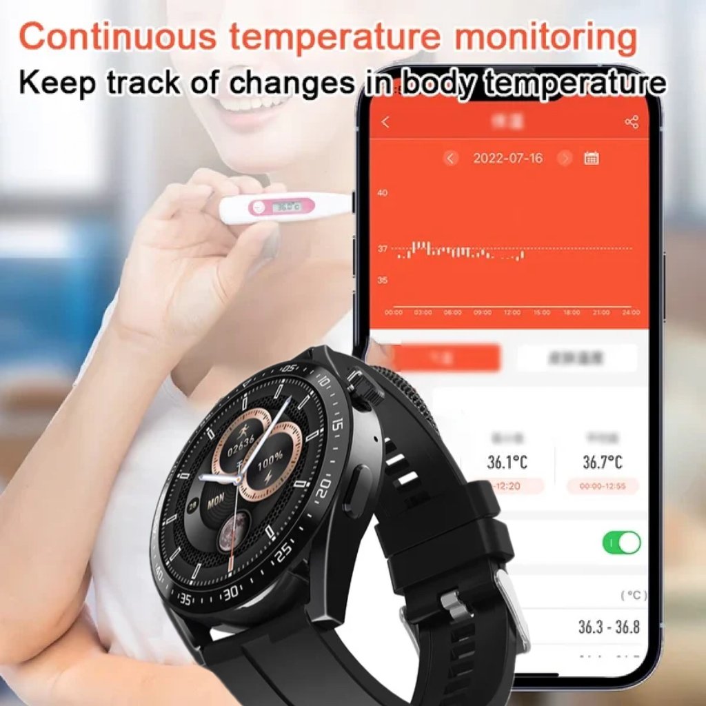 HW Painless Blood Glucose ALL DAY Monitoring Smart Bluetooth Watch