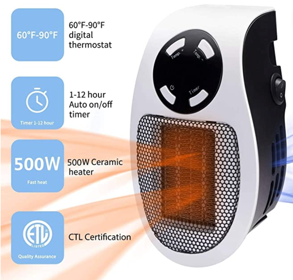 Ozzie Heat Portable Electric Space Heater