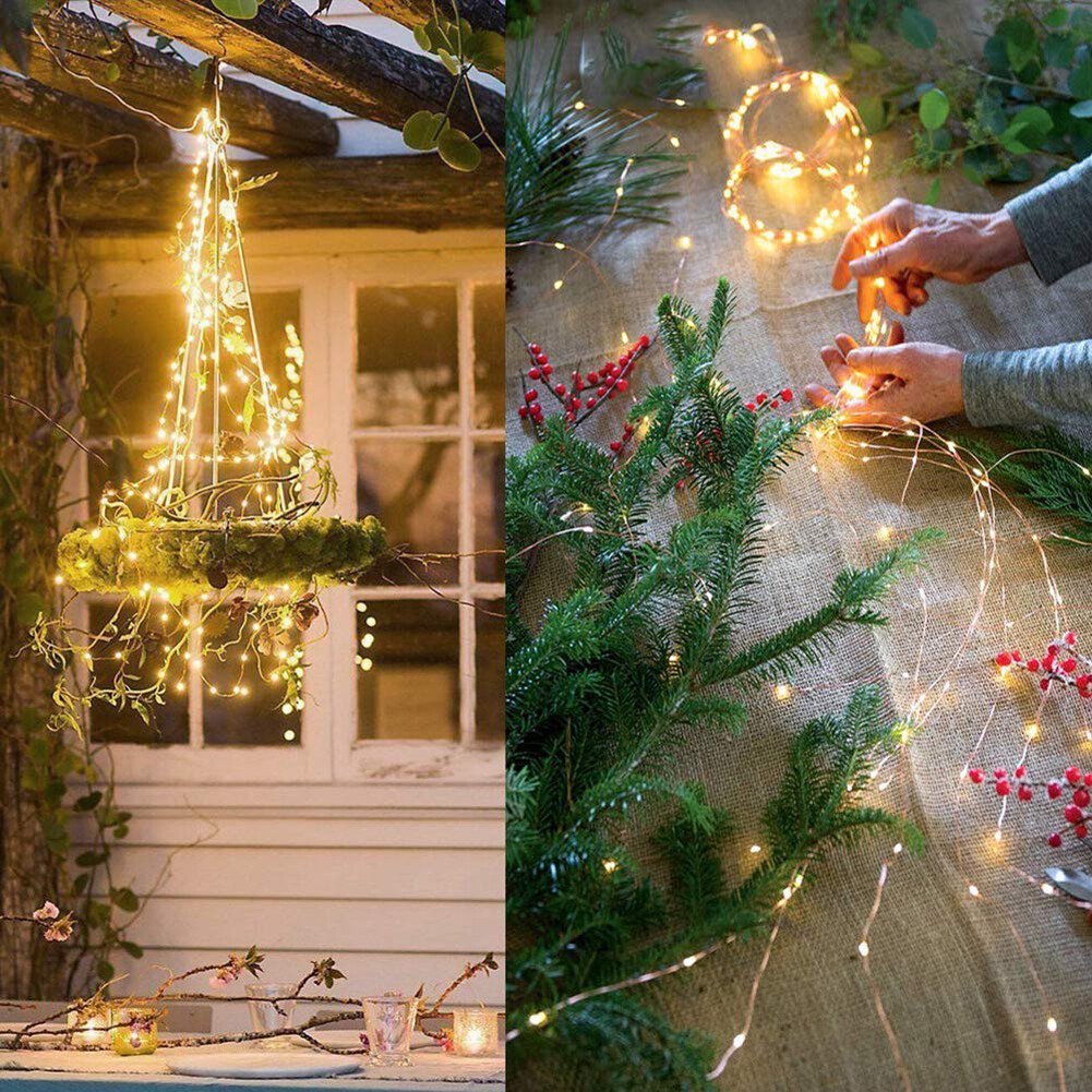 8 Modes 100-600 Christmas LED Firefly Twinkle String Lights