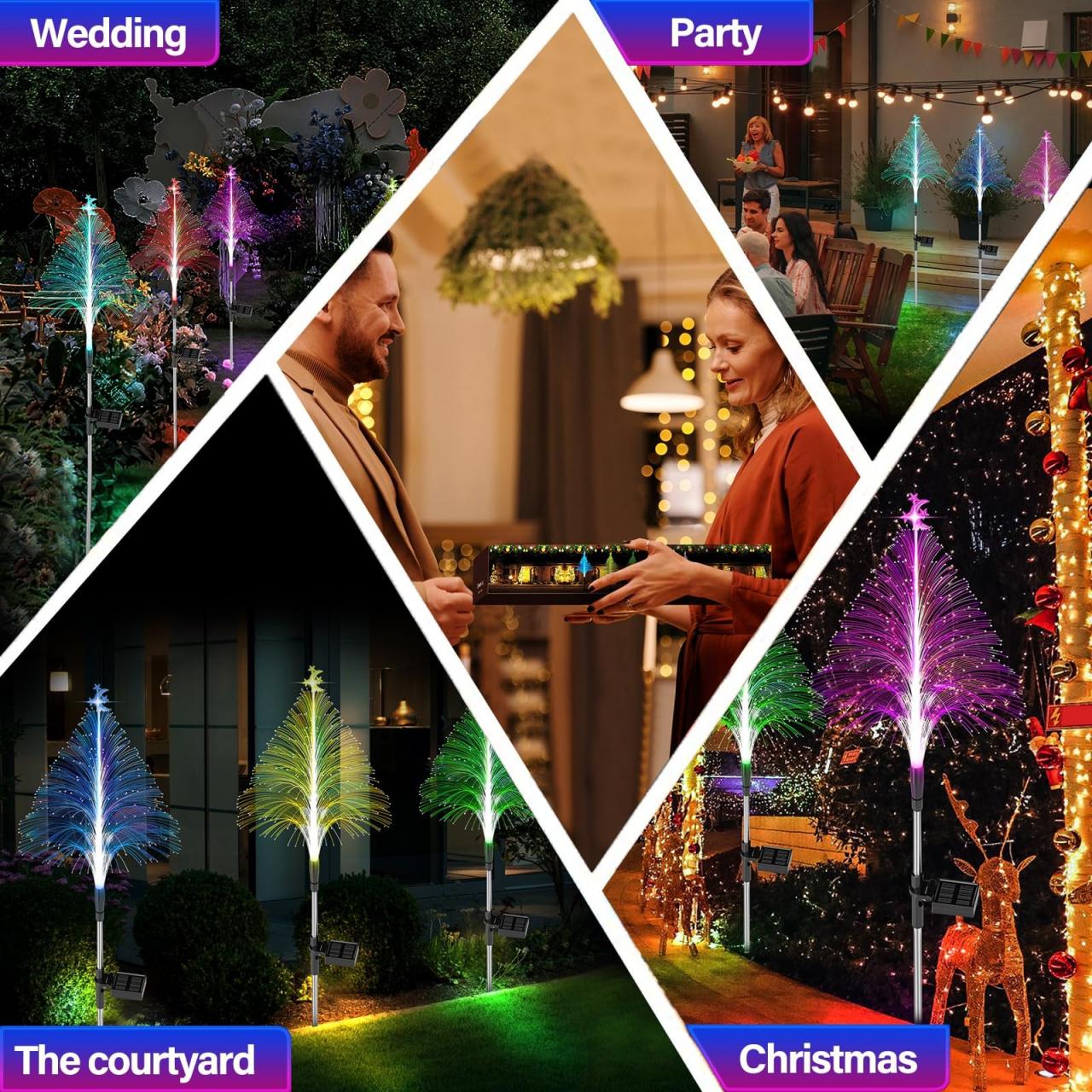 Christmas Promotion 49% off - 7 Color Changing Solar Christmas Trees Lights