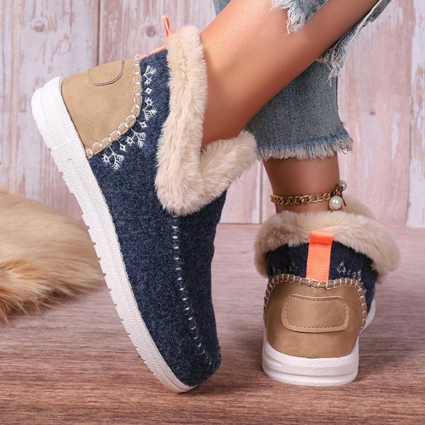 Soft, plush slip-on sneakers for cozy feet